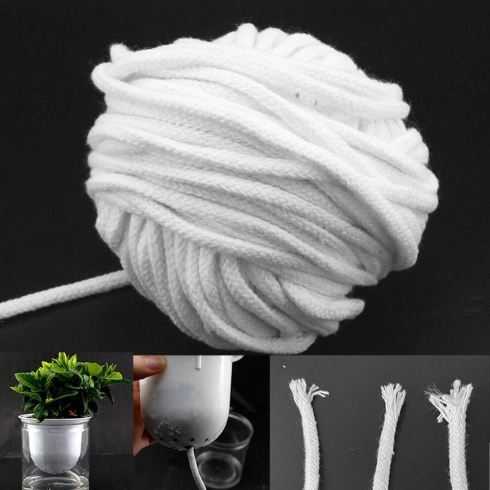 (length 10m(Dia 5mm)) Self Watering Cotton Wick Rope Garden Drip Irrigation System Cord Potted Plant Flower Pot Automatic Slow Release
