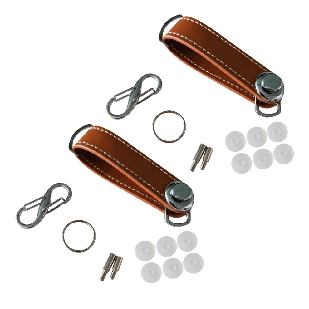 Car Key Pouch Case Wallet Holder Chain Key Wallet Ring Pocket Brown 4714012604243