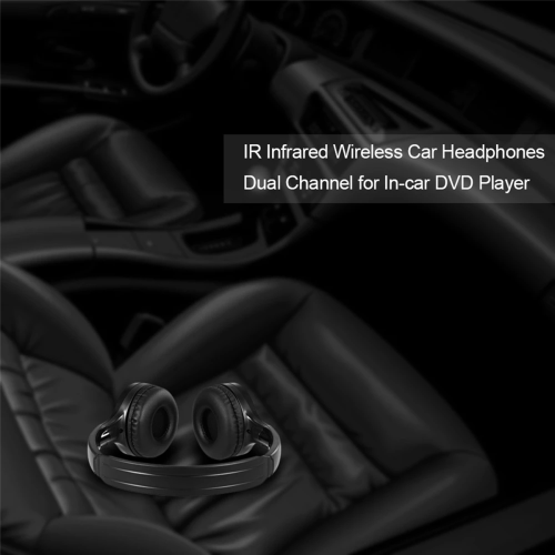 2Pack IR Wireless Headphones for Car DVD Player,Universal (Black) 2