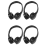 2Pack IR Wireless Headphones for Car DVD Player,Universal (Black) 2