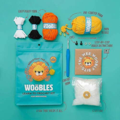 (lion) Crochet Kit For Beginners Diy Crochet Stuffed Animal Kit Beginner Crochet Kit 1