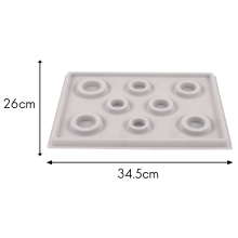 Bandeja de design de pulseira para miçangas flocadas, ferramenta de artesanato faça você mesmo, cinza