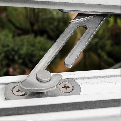 Window Limiter, Stainless Steel Casement Window Stopper, Safety Lock Latch 2