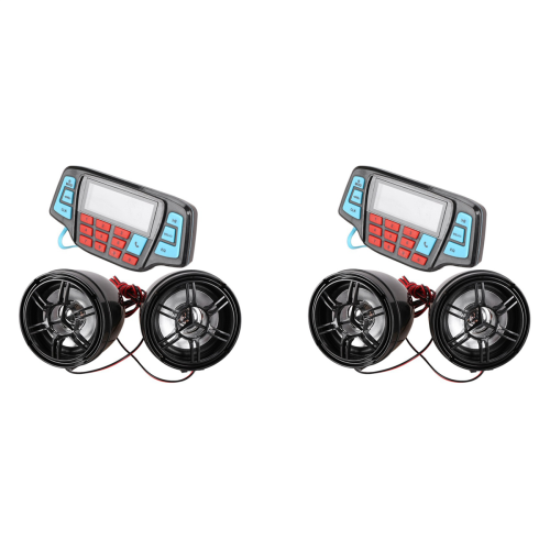 Motorcycle Mp3 Music Player Audio Bluetooth Stereo Speaker System 1