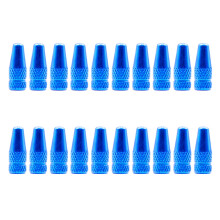 (1 set of 20) Bicycle valve caps for valve stems - blue