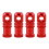 (4) French valve caps - red 8