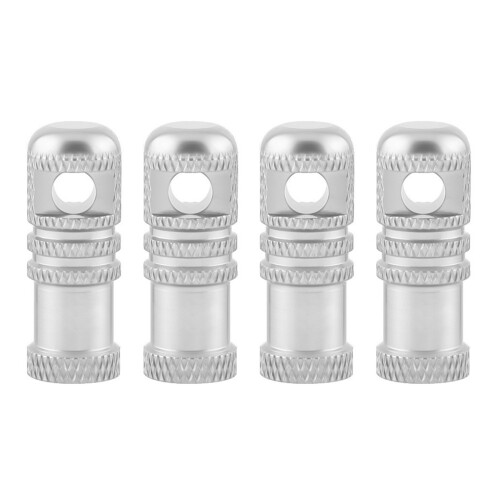 (4) French valve caps - silver