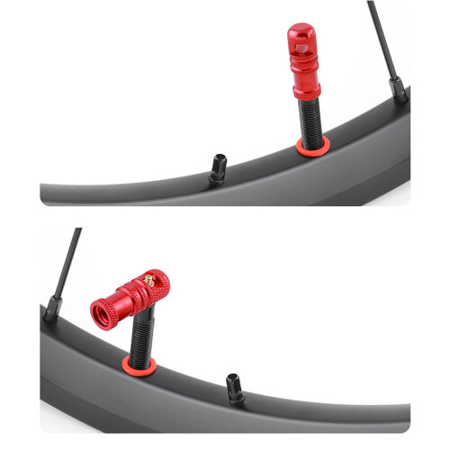 (4) French valve caps - red 2