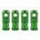 (4) French valve caps - green 1