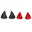 Motorcycle Helmet Corner Horn Decoration Suction Cup Horn, Red 1