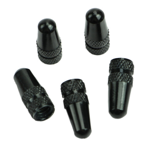 (5) Presta valve caps - black