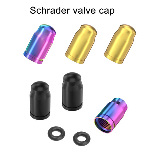 (1 set) Bicycle valve cap - French valve set colorful 2