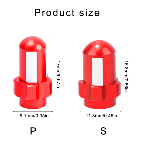 (2) Bicycle Valve Caps - Red Beauty Valve Caps 2