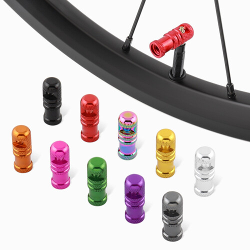 (4) French valve caps - black 1
