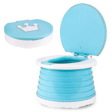 (Blue) Children's Folding Toilet Portable Folding Toilet Seat Boys/girls
