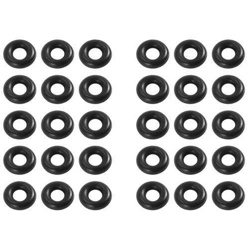 30 τεμάχια 2,5mm x 6,5mm x 2mm λαστιχένιοι δακτύλιοι O για ψάρεμα με σκουλήκια 1