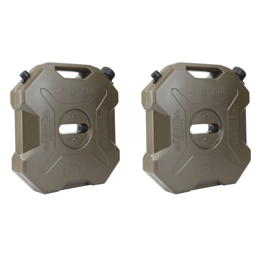 Rezervor de combustibil din plastic, verde, 2 x 6 litri, pentru motociclete ATV UTV