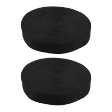 25mmx20m Roll Nylon Tape Strap For Webbing Bag Strapping Belt- Black
