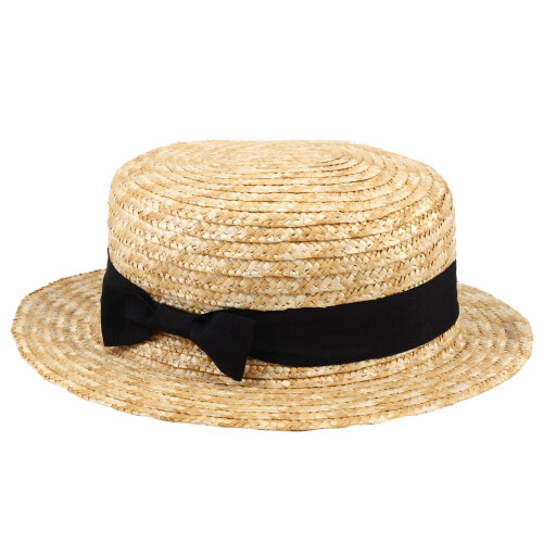 Piger Stråhat Sløjfe Solhat Strand Rund Flad Top Fedora Hat 2
