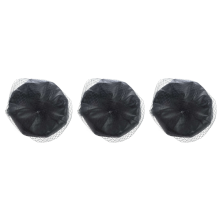 Black Leather Beret With Veil Mesh Show Double Layer Women Beret