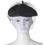 Black Leather Beret With Veil Mesh Show Double Layer Women Beret 3