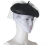 Black Leather Beret With Veil Mesh Show Double Layer Women Beret 4