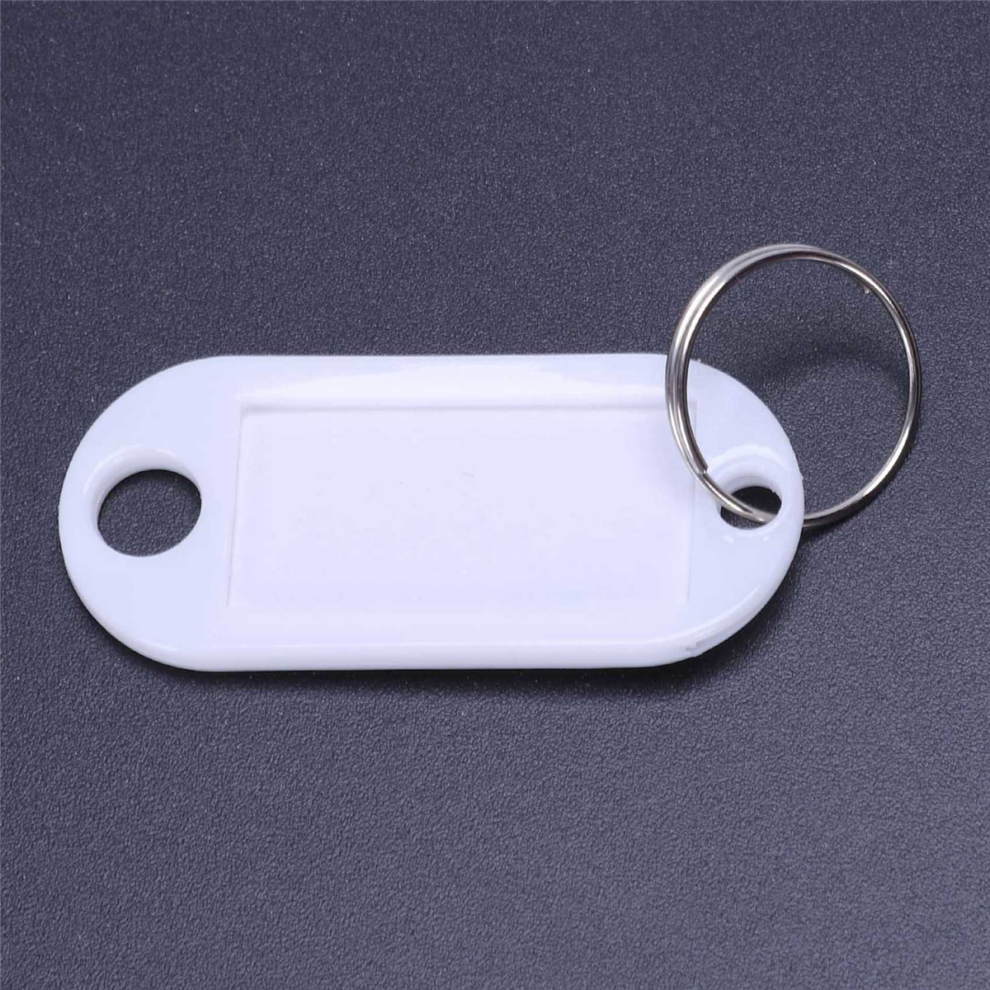White Portable Plastic Key Fob Key Tag Id Labels 20 Pieces 4711316868692