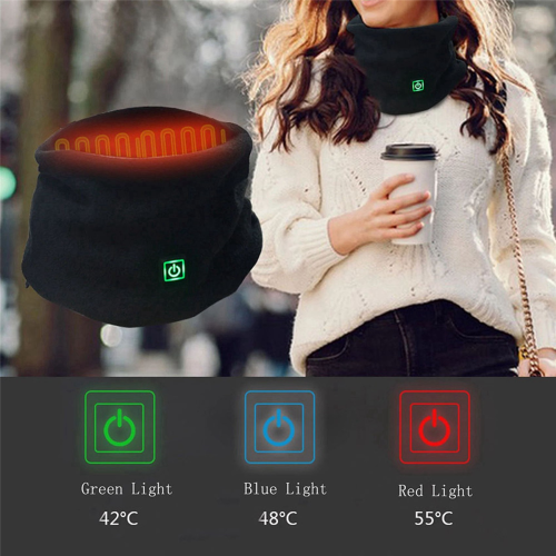 Écharpe chauffante électrique d'hiver, cache-cou rechargeable par USB 2