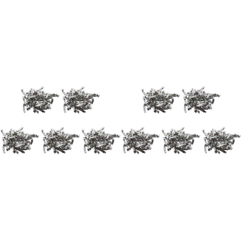 50 Stuks 50 Mm Metalen Franse Haarspeldjes En Strikken - Zilver-image