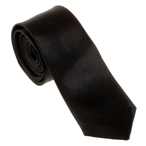 Cravatta unisex casual sottile e stretta - Nero 1