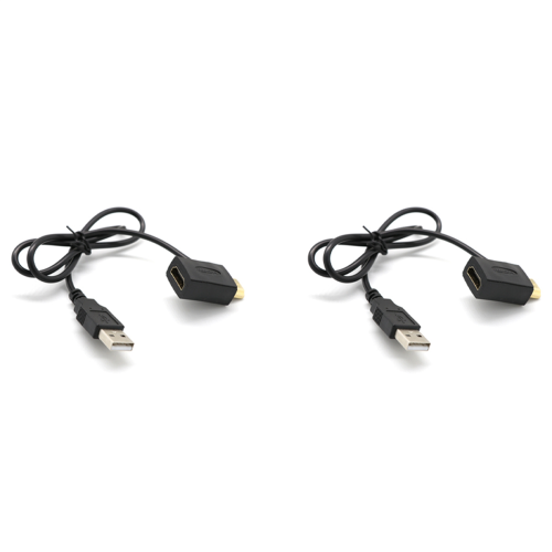 Han-til-hun-stik + USB 2.0-opladerkabelforlænger