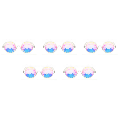 Kaleidoscope Rave Party Solbriller med Diffrakteret Linse - Transparent