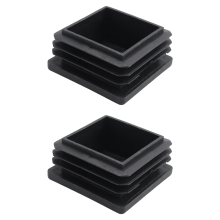 10 x Tampas de extremidade quadradas de plástico para tubos de inserção de 38 mm x 38 mm