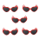 Mode Niedlich Retro Liebe Herzform Sonnenbrille Rot 1
