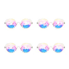 Kaleidoscope Rave Party Solbriller med Diffrakteret Linse - Transparent