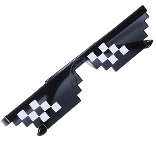 Γυαλιά ηλίου Thug Life Cosplay Ιαπωνικά Pixels για πάρτι μαύρα 2 2