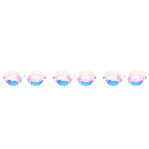 Kaleidoscope Rave Party Solbriller med Diffrakteret Linse - Transparent