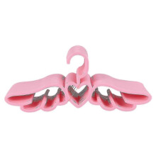20 Pcs New Design Fly Angel Plastic Clothes Shirt Hanger, Cute Pretty Pink Loving Heart Scarf Under