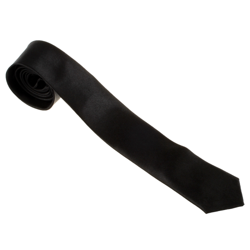 Cravatta unisex casual sottile e stretta - Nero 1