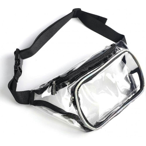 (black) Transparent Waterproof Waist Bag