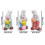 3Pcs Bunny Easter Decorations Bunnies Egg Figurine for Lawn Yard Living Room 2
