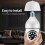 Wireless Security Bulb Camera,1080p Wifi Smart 360 Surveillance Camera 4