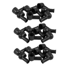 8 Pcs 15mm x 8mm Black PVC Battery Terminal Insulating Covers Boots