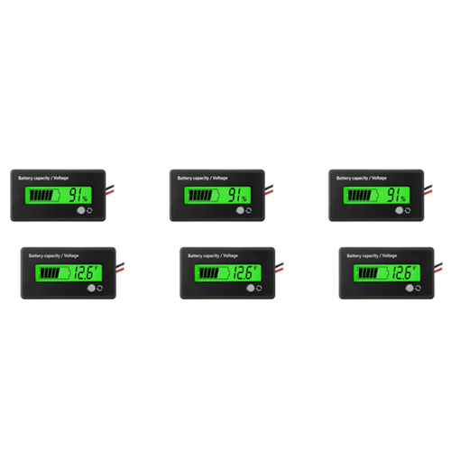 2 Pcs DC Battery Meter Lead-Acid and Lithium Ion Battery Indicator