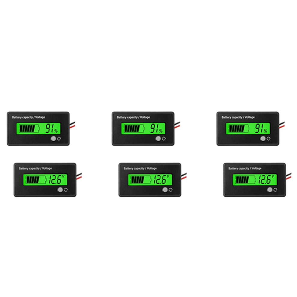 2 Pcs Dc Battery Meter Lead-Acid And Lithium Ion Battery Indicator 4712799908806