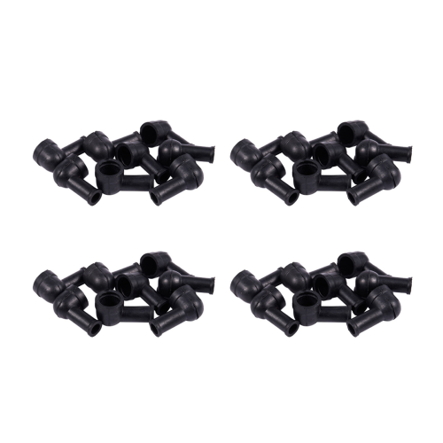 8 Pcs 15mm x 8mm Black PVC Battery Terminal Insulating Covers Boots