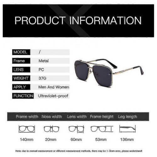 (grey) Summer 22 Men's Gradient Brown Sunglasses Retro Aviator Sunglasses 2