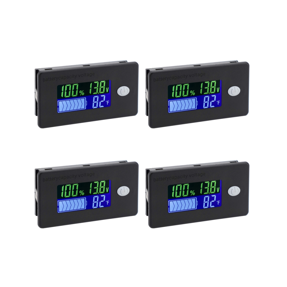 Battery Capacity Monitor,10-100V Battery Meter,12V 24V 48V Percentage 4712799908837