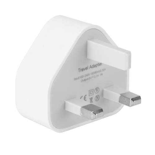 Universal USB UK-stik 3-benet vægopladeradapter (2 porte) 2