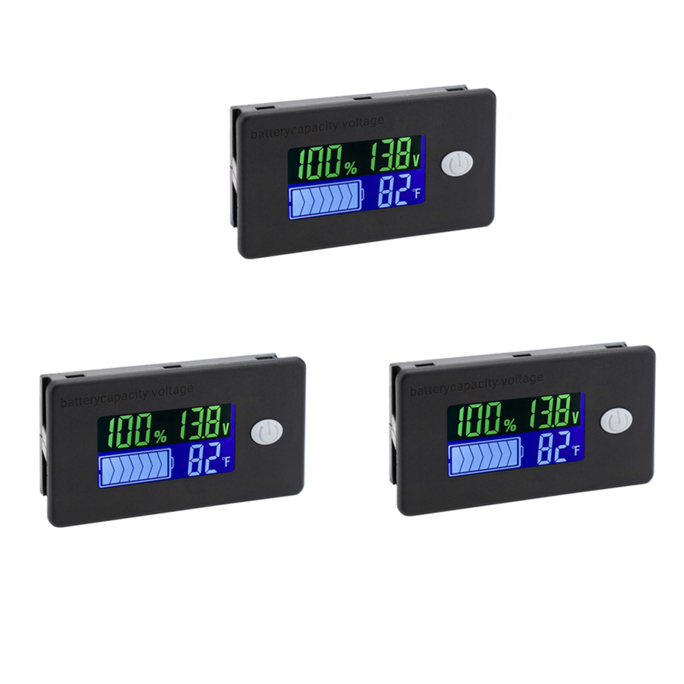 Battery Capacity Monitor,10-100V Battery Meter,12V 24V 48V Percentage 4712799908820